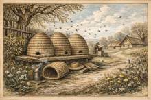 Bartnik Postępowy: Mój sposób budowy uli słomianych (1932.03)