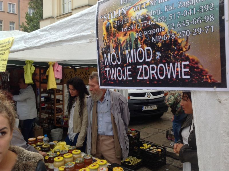 Pasieka Solin - baner i stoisko. XXII Krakowskie Miodobranie