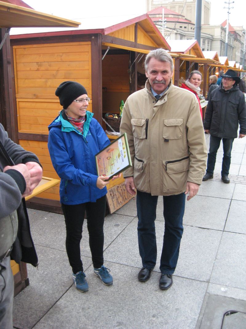 Wyróżnień ciąg dalszy podczas II Festiwalu Miodu w Katowicach. Autor zdjęcia: Kazimierz Wiśniowski