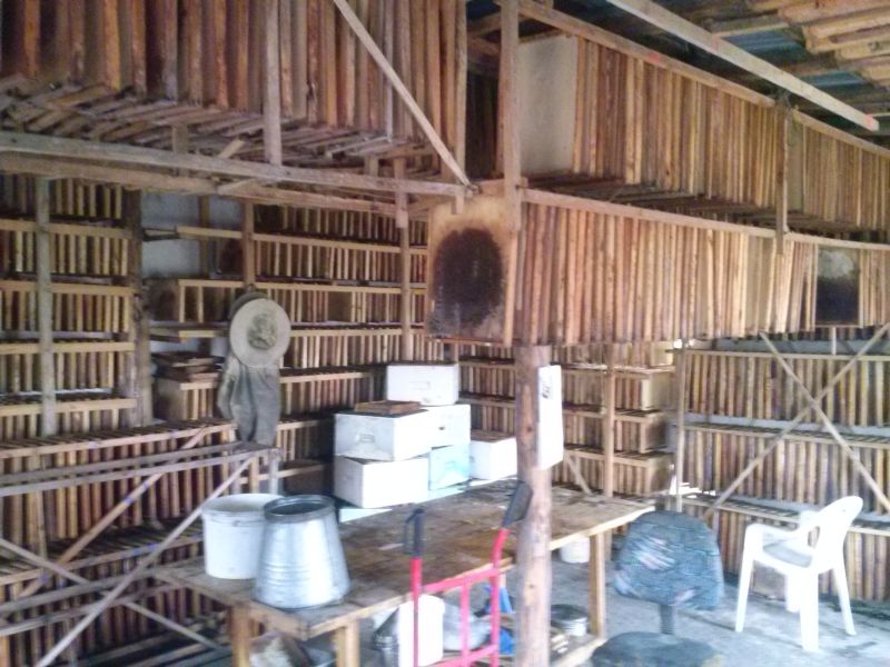 Magazyn ramek pszczelich.