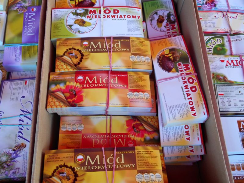 XXXII Ogólnopolskie Dni Pszczelarza w Babimoście - Etykiety na miód.
Autor zdjęcia: Wiesław Zięba, www.kolodomu.blogspot.com