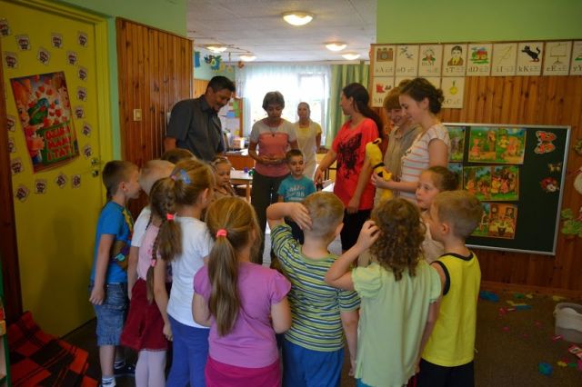 Pogadanka z przedszkolakami. Autorka zdjęcia: Agnieszka Jurasz.