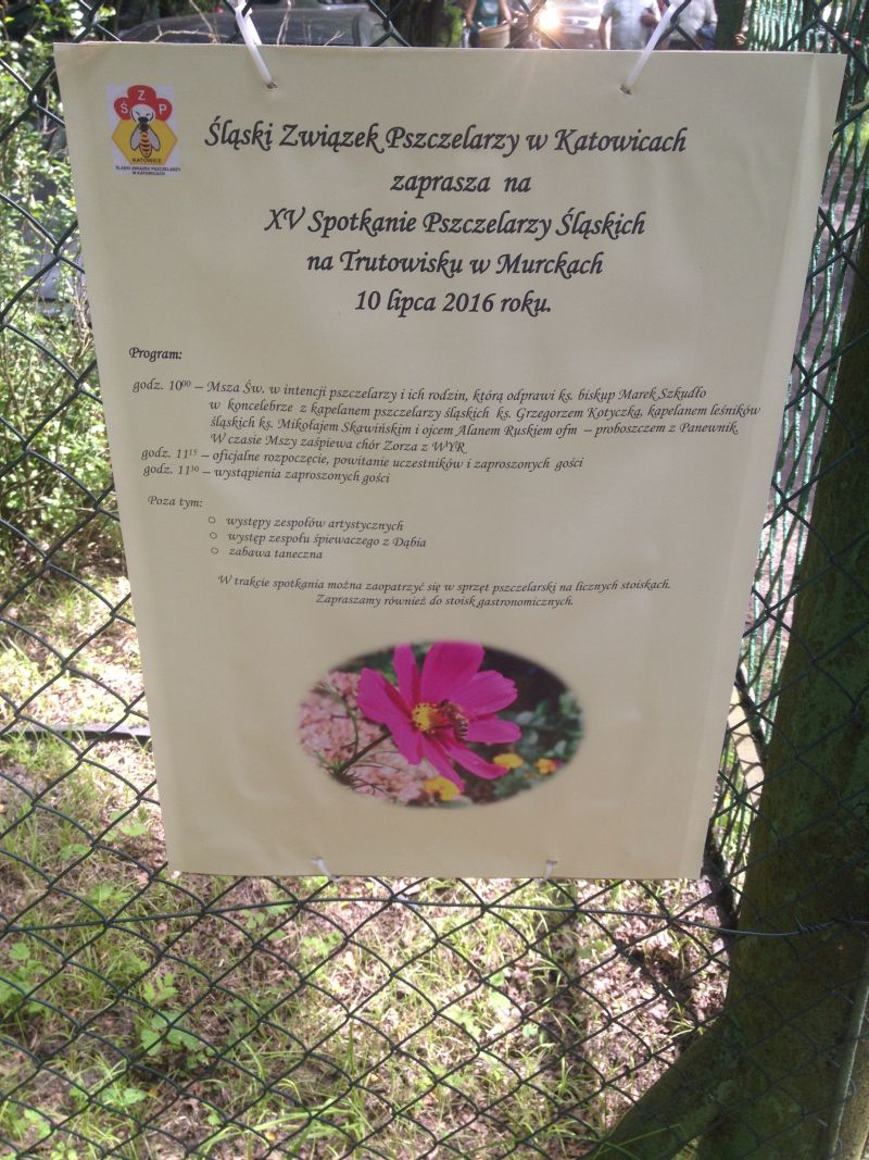 XV Spotkanie Pszczelarzy na Trutowisku w Murckach - program wydarzenia.
