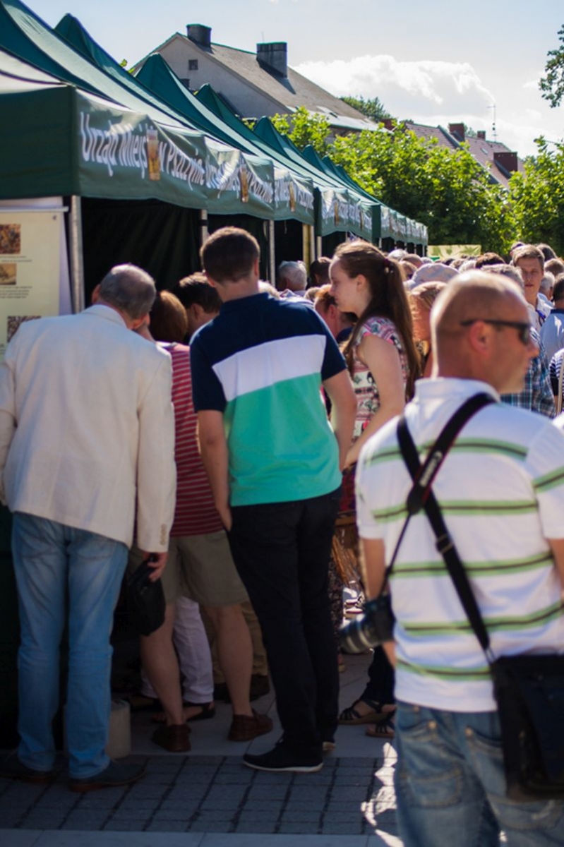Zainteresowanie stoiskami pszczelarzy podczas VII Święta Miodu w Pszczynie. Autor zdjęcia: Kazimierz Wiśniowski
