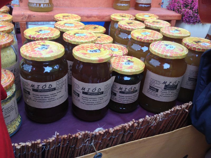 Stoisko Pasieki Rodziny Królów - miody. XXII Krakowskie Miodobranie