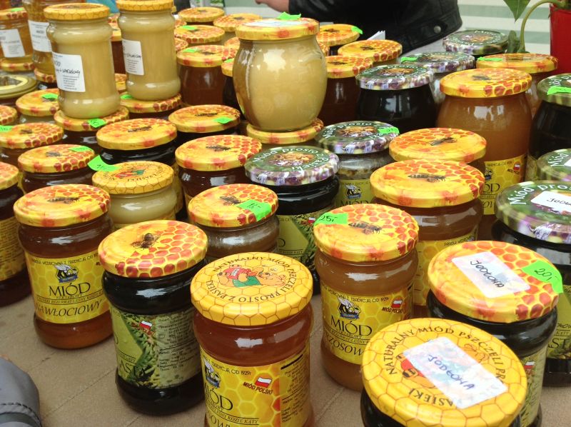 Różne rodzaje miodów. XXII Krakowskie Miodobranie