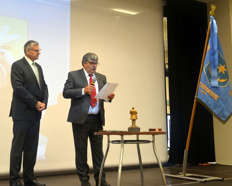 Przemówienie Prezesa i Członka Zarządu Pogórskiego Związku Pszczelarzy w Tarnowie podczas I Konferencji Pszczelarskiej w Brzesku (02.09.2017 r.). Autor zdjęcia: Marek Kotfis