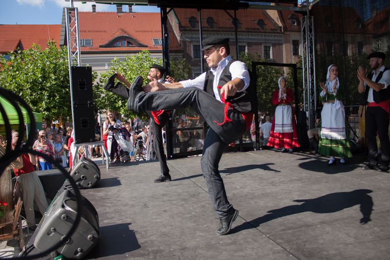 Występ taneczny na scenie VII Święta Miodu w Pszczynie. Autor zdjęcia: Kazimierz Wiśniowski