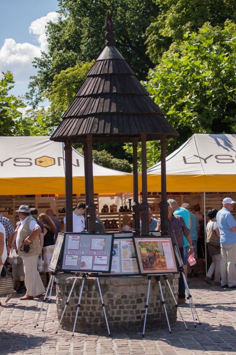 Tablice informacyjne na VII Święcie Miodu w Pszczynie. Autor zdjęcia: Kazimierz Wiśniowski