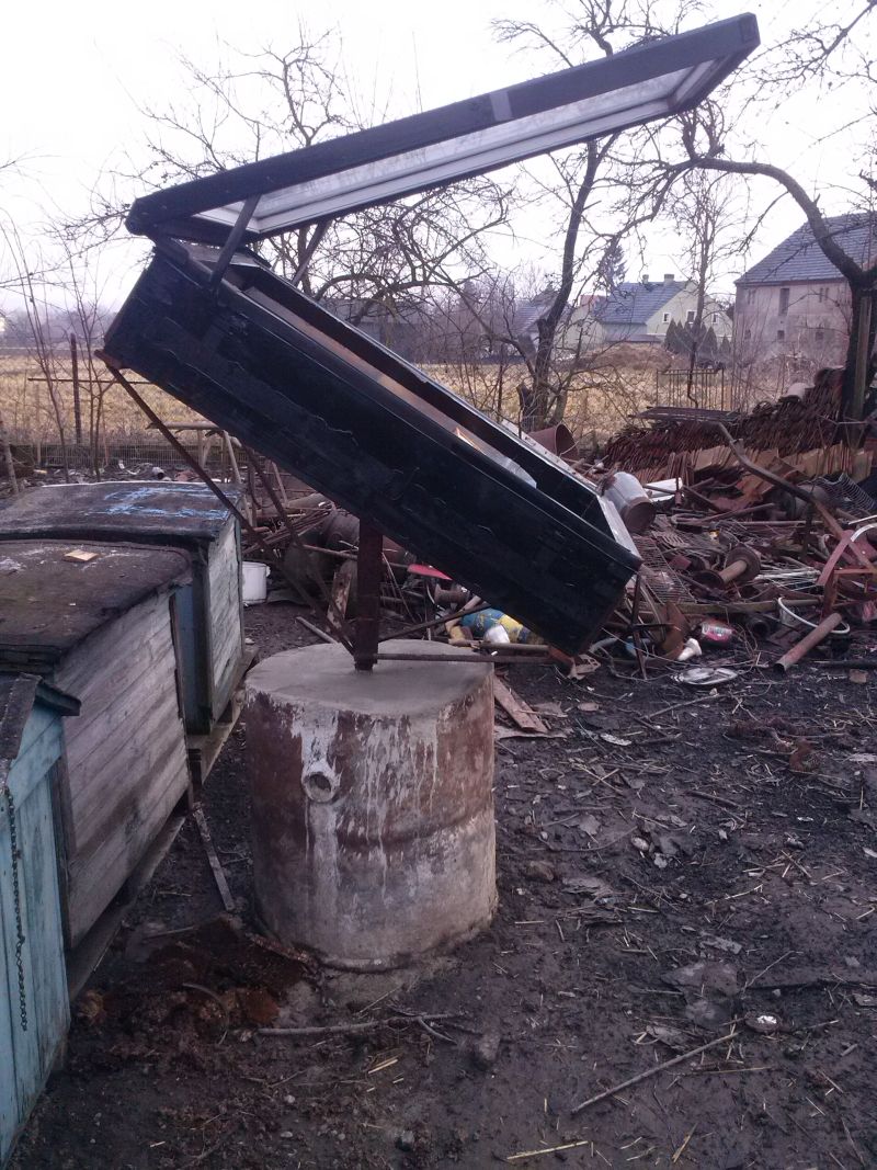 Samodzielnie wykonana topiarka do wosku.