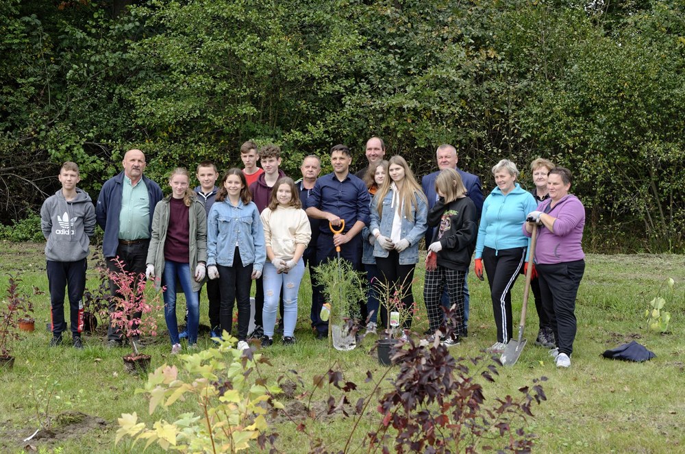 Tworzenie ogrodów miododajnych w gminie Szczurowa w 2021 roku. Autor zdjęcia: Łukasz Jaje