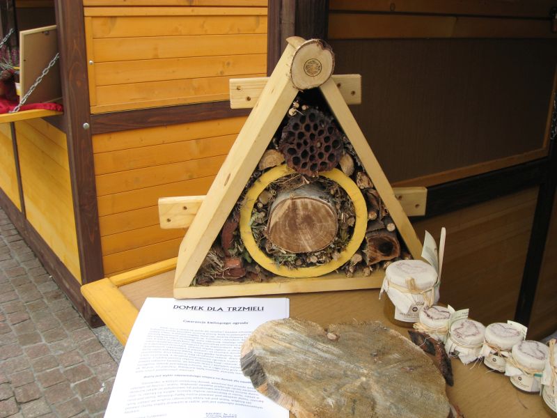 Domek dla trzmieli na II Festiwalu Miodu w Katowicach. Autor zdjęcia: Kazimierz Wiśniowski