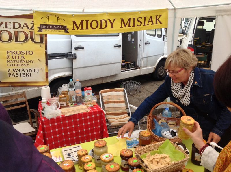 Namiot Gospodarstwo Pasieczne Miody Misiak. XXII Krakowskie Miodobranie