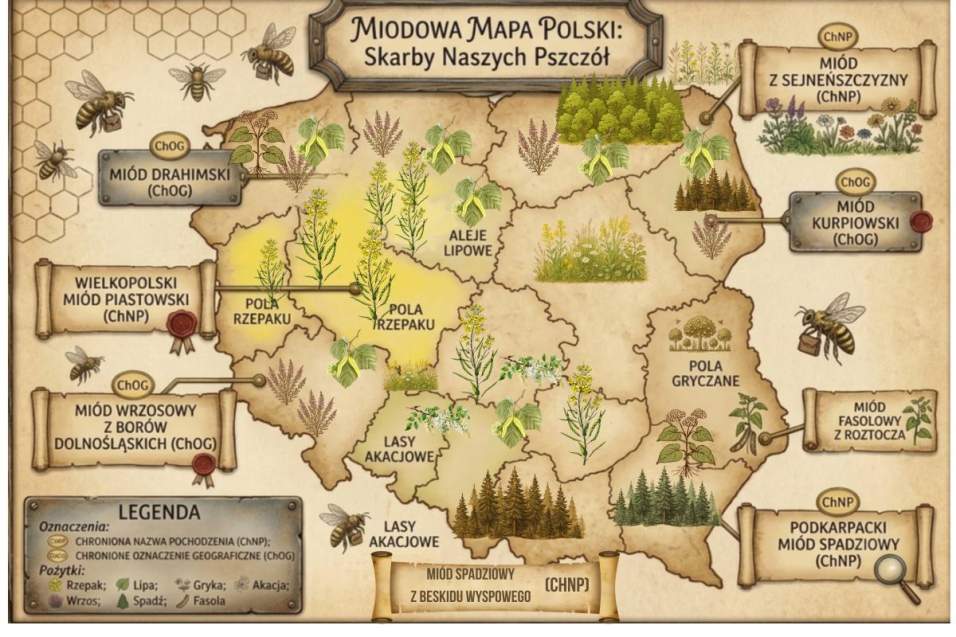 Miodowa Mapa Polski